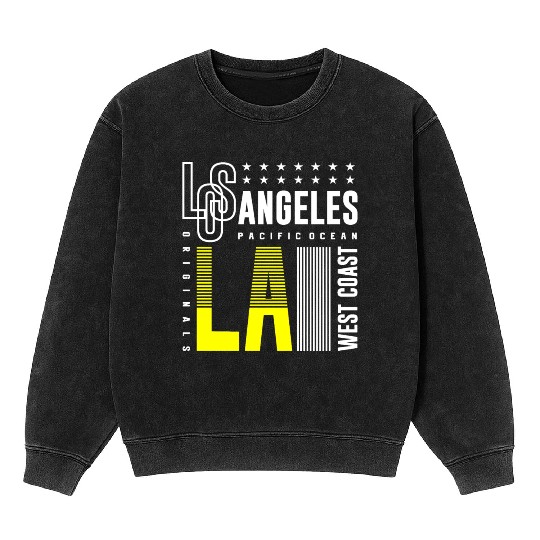 Los Angeles LA West Coast Mineral Wash Sweatshirts