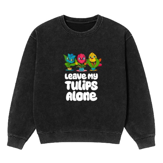 Tulip Gardening Cute Mineral Wash Sweatshirts