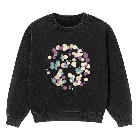 abstract circles pattern Mineral Wash Sweatshirts
