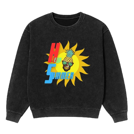 hello summer Mineral Wash Sweatshirts