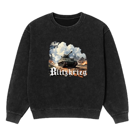World War 2 Blitzkrieg Mineral Wash Sweatshirts