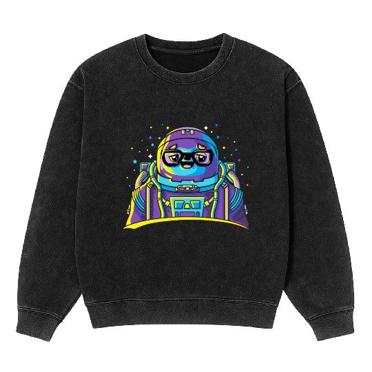 Astro Sloth Mineral Wash Sweatshirts