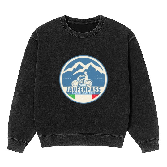 jaufenpass - passo di monte italian motorbike trip Mineral Wash Sweatshirts