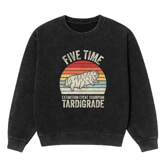 Microbiology Biologist Tardigrade Mineral Wash Sweatshirts