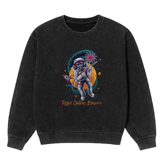 Rebel Outlaw Empire - Rebel Monkey Mineral Wash Sweatshirts