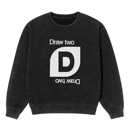 Uno Draw Two Card Mineral Wash Sweatshirts