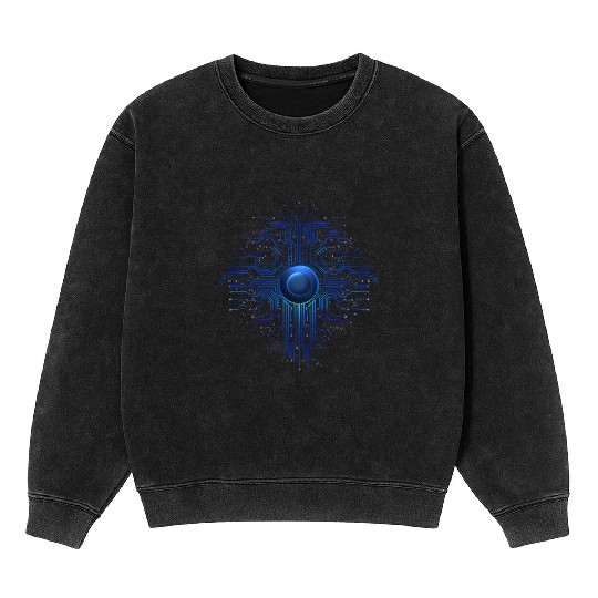 Machine Learning AI Data Science Circuit Mineral Wash Sweatshirts