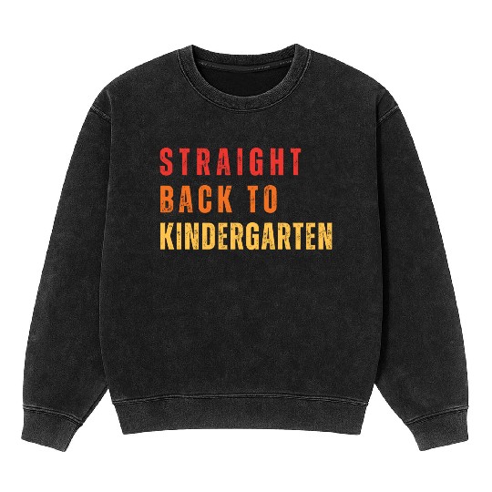 Kindergarten Teacher Back to School Retro vintage Mineral Wash Sweatshirts
