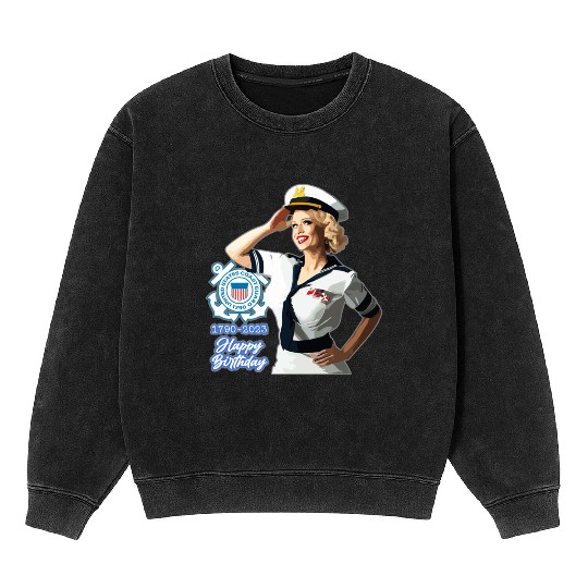 U.S. Coast Guard 233rd Birthday Mineral Wash Sweatshirts