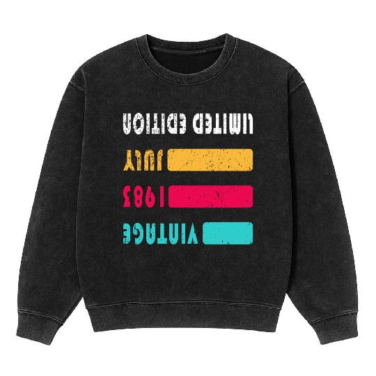 July 1983 Anniversary July 1983 July Mineral Wash Sweatshirts