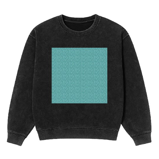 Teal White Dots Pattern Mineral Wash Sweatshirts