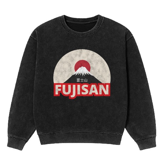 Japan Tokyo Mount Fuji Fujisan Mineral Wash Sweatshirts