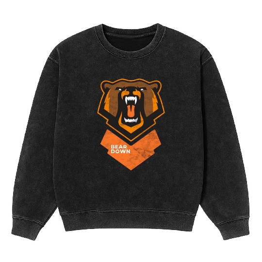 Fierce Modern Bear Down Party Tailgate Sunday Mineral Wash Sweatshirts
