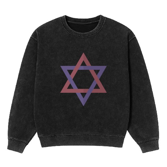 Star Of David Mineral Wash Sweatshirts
