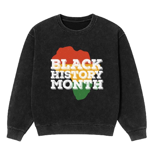 African Black History Month Mineral Wash Sweatshirts