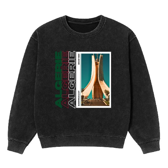 Algeria Independent since 1962 Mineral Wash Sweatshirts
