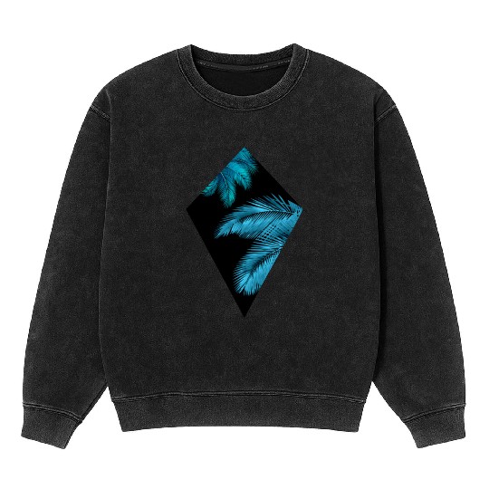 Palm tree icon Mineral Wash Sweatshirts