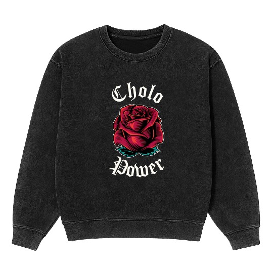 Cholo Power Mecan Chicano Cholo For Cholo Mineral Wash Sweatshirts