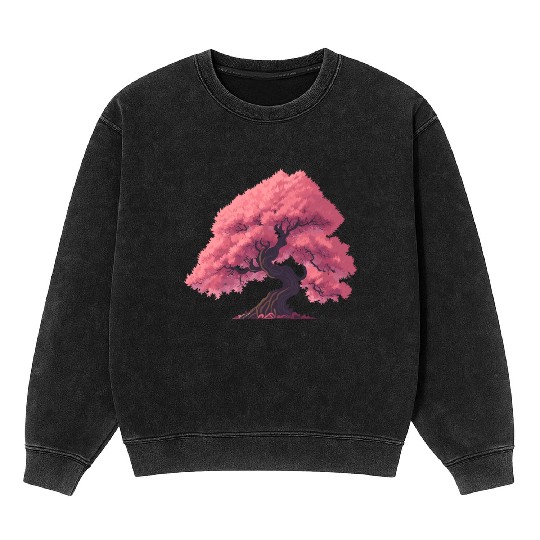 Sakura Tree in full bloom Mineral Wash Sweatshirts