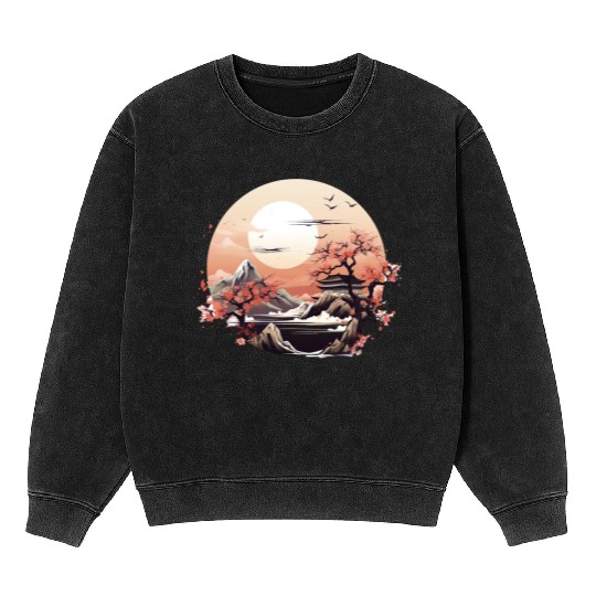 Serenity in Sakura Mineral Wash Sweatshirts