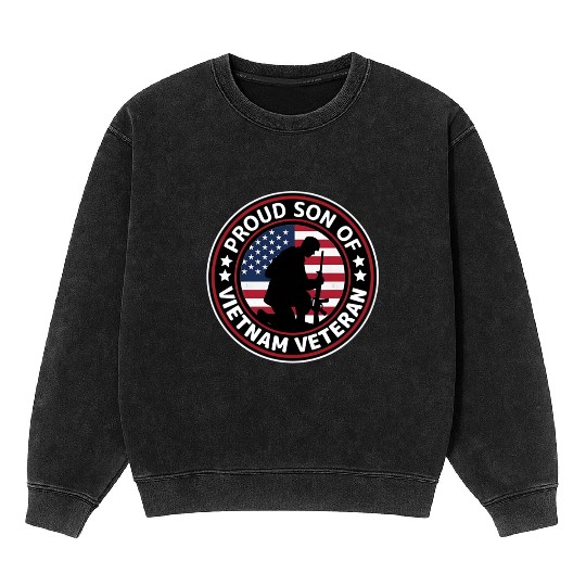 Proud son of Vietnam veteran Mineral Wash Sweatshirts