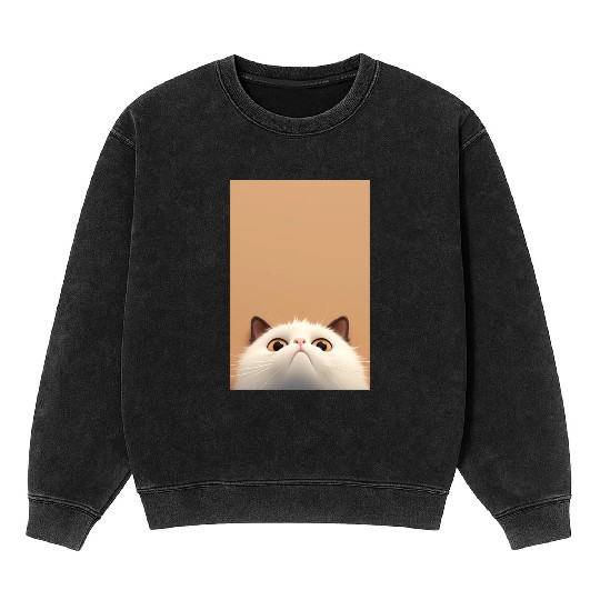 Cranky Whiskers - Adorable Grumpy Cat Mineral Wash Sweatshirts