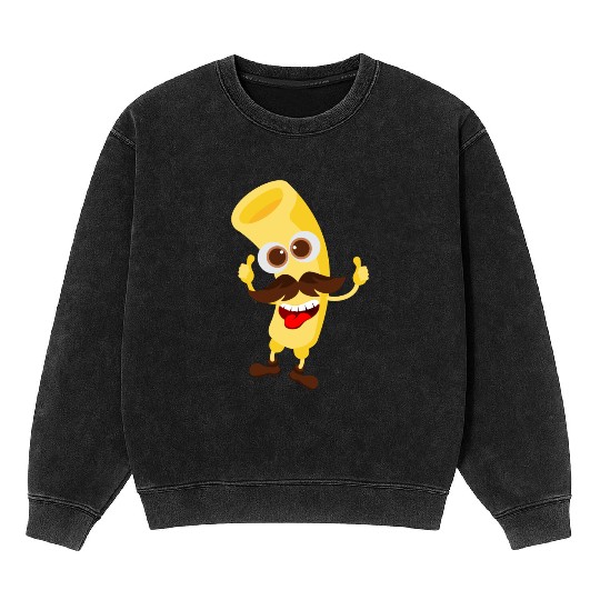 Funny Pasta Macaroni Mineral Wash Sweatshirts