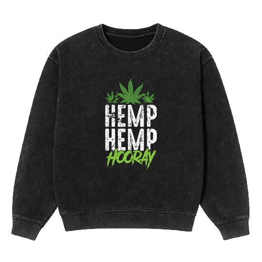 Hemp Hemp Hooray Pot Lover Mineral Wash Sweatshirts