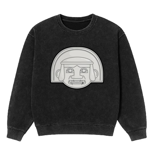 Colombian San Agustin Pre Columbus Indigenous Mineral Wash Sweatshirts
