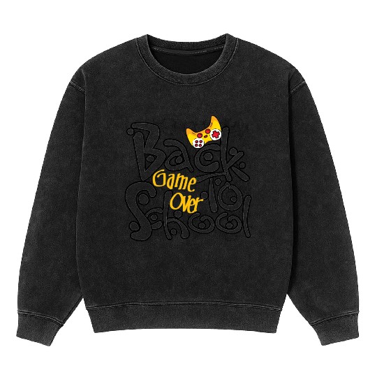 back to school game over Mineral Wash Sweatshirts
