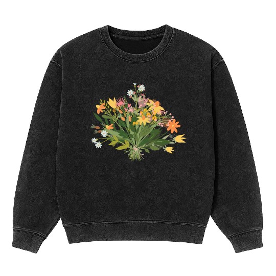 Gather Your Courage Like Wild Flowers Mineral Wash Sweatshirts