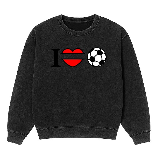 Monogram logo soccer heart Mineral Wash Sweatshirts