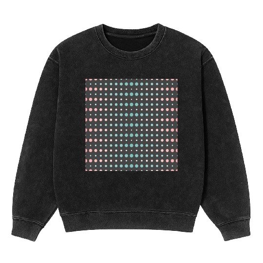 Vintage Polka Dots Pattern Design Mineral Wash Sweatshirts