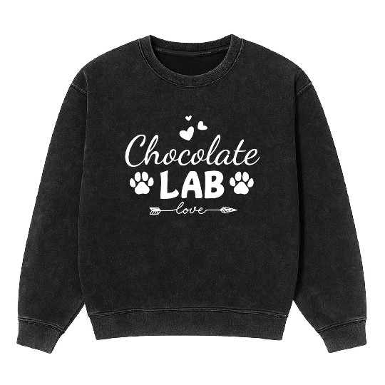 Chocolate Lab Love Mineral Wash Sweatshirts