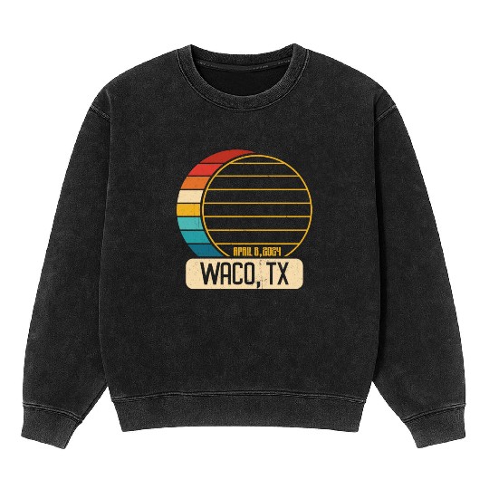 Total Solar Eclipse Texas Waco April 28 2024 Mineral Wash Sweatshirts