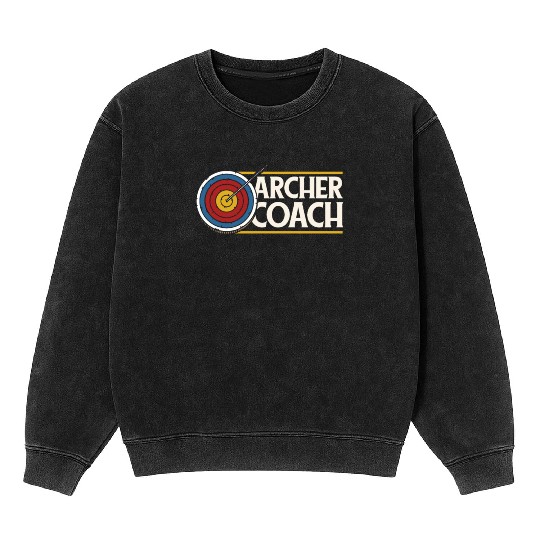 Archery Cool Archery Coach Mineral Wash Sweatshirts