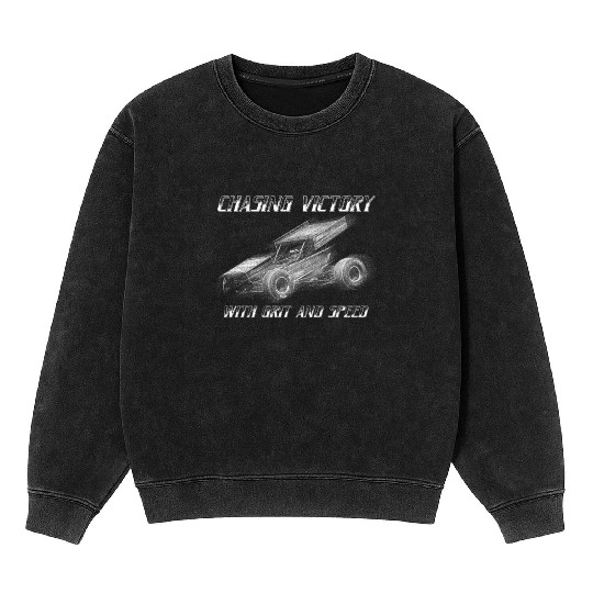 Sprint Car Mom Dirt Track Racing Racing Race Day Mineral Wash Sweatshirts