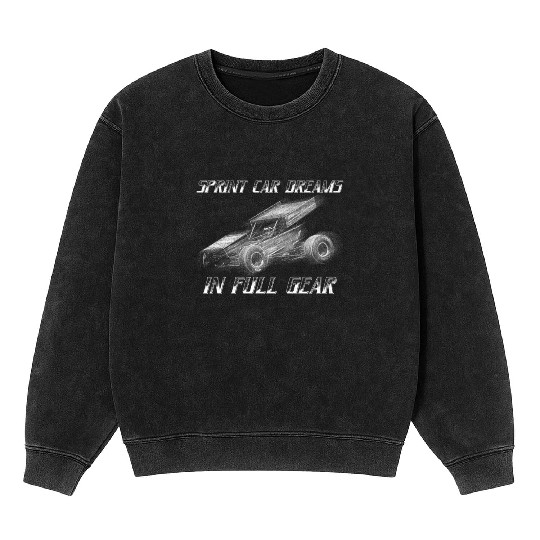 Sprint Car Mom Dirt Track Racing Racing Race Day Mineral Wash Sweatshirts