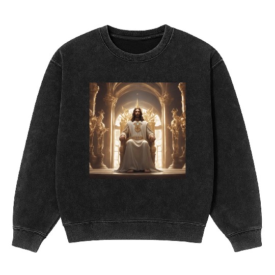 Jesus is king Mineral Wash Sweatshirts
