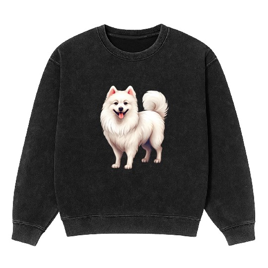 Japanese Spitz Puppy - Gifts For Women Mineral Wash Sweatshirts
