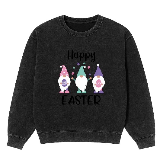 Happy Easter 2020 Gnome Egg Hunt Swea Mineral Wash Sweatshirts