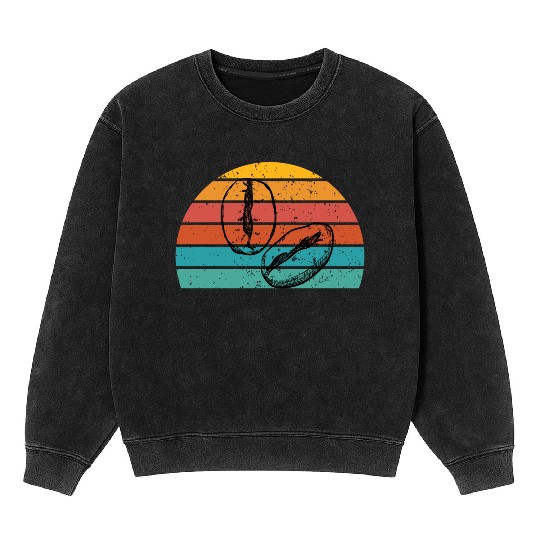 Retro Coffee Vintage Coffee Mineral Wash Sweatshirts