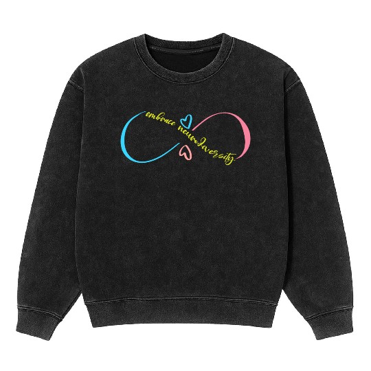Embrace Neurodiversity Mineral Wash Sweatshirts
