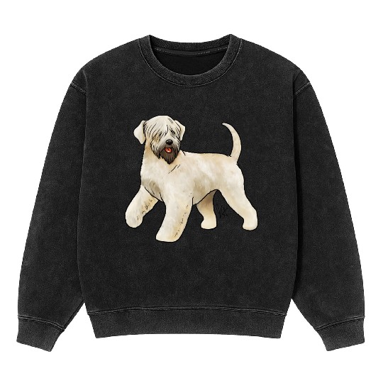 Dog Soft Coated Wheaten Terrier Irish Cream Mineral Wash Sweatshirts