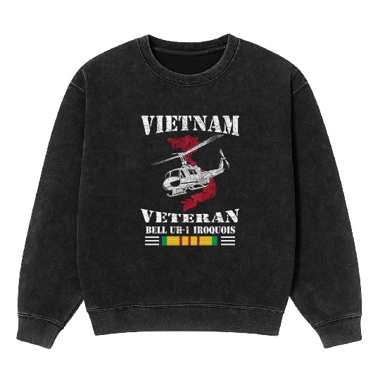 UH1 Vietnam Veteran Mineral Wash Sweatshirts