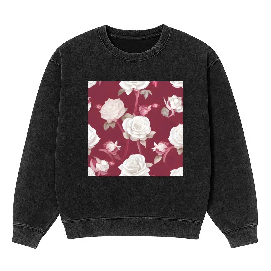 Flower floral design Mineral Wash Sweatshirts