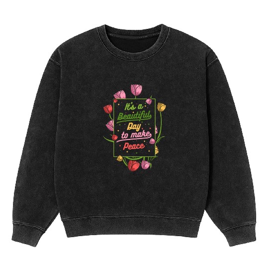 Tulip Gardening Tulips Mineral Wash Sweatshirts