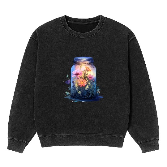 Wild Flowers Mineral Wash Sweatshirts Design - Funny gift