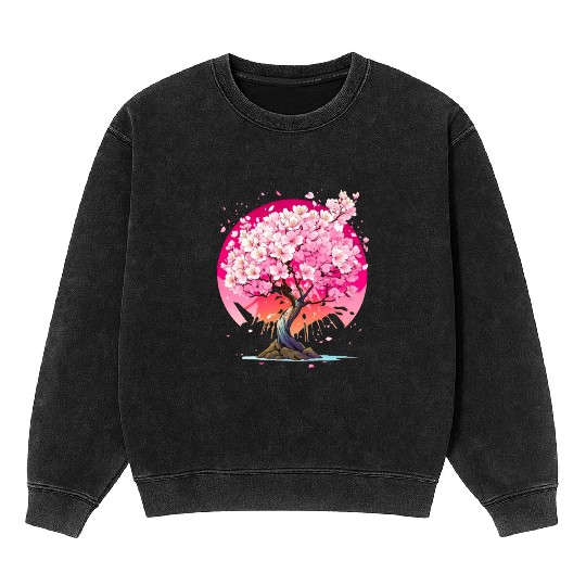 Cherry Blossom Mineral Wash Sweatshirts