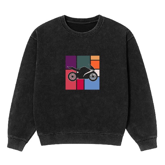 Vintage Motorcycle Racer – Retro Speed Ride Mineral Wash Sweatshirts